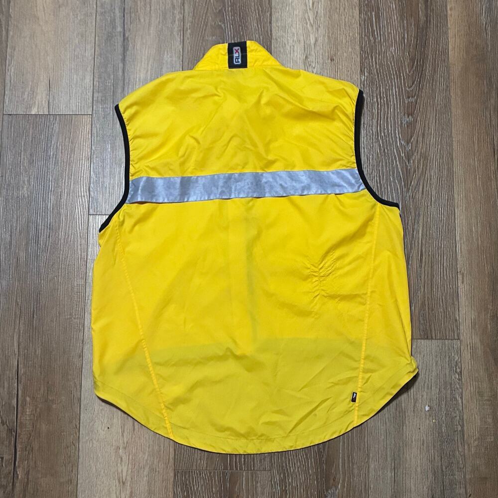 VTG Polo RLX Sport Reflective Bright Running Cycling Visibility Vest Yellow XL - Picture 3 of 8